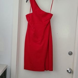 Ralph Lauren Red one shoulder dress size4